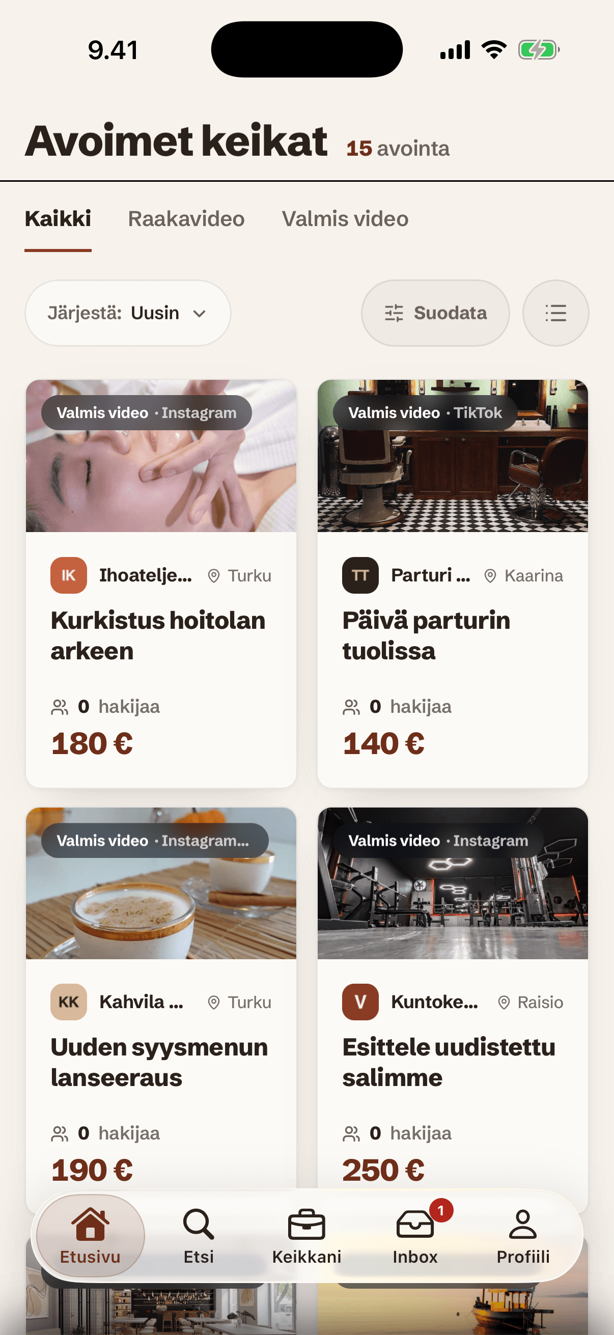 Öppna uppdrag